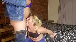 Blonde teen stripper gets clothes ripped for fucking and creampie in shaved pussy