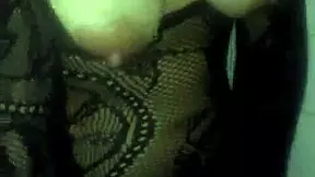 Shower slut gets golden shower orgasm!