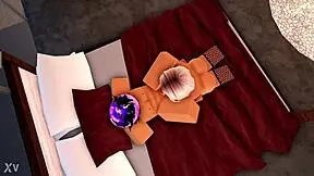 Blonde teen model Sophie returns and has fun with her headless manager in Roblox