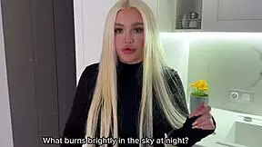 young landlady in stockings needs fuck or money