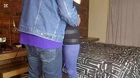 Blonde teen stripper gets clothes ripped for fucking and creampie in shaved pussy