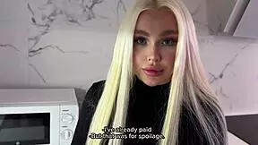 young landlady in stockings needs fuck or money