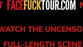 Real Amateur Latina Teen Sloppy Blowjob on Big White Cock POV Close Up