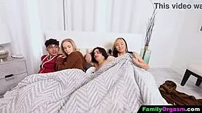 Familyorgasm - siblings and stepsister warm up with orgy fucking and orgasms.