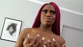 Ebony's Tight Ass Stretched on Casting Cock