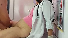 Erection Gets Hard In Front Of Nurse