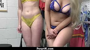 two slutty stepsisters punished by guard while daddy watches