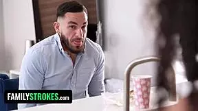 Naughty Latina stepsister allows stepbro to slide between her tits