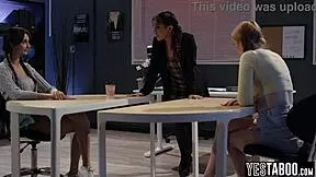 Lesbian Latina Milf Teacher Fucks Two Teen 18+ Students In Classroom