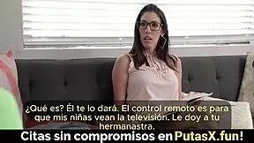 Stepsister blonde with tattoo enjoys sex - spanish sub 😈