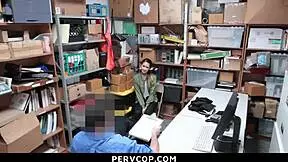 Shoplifter addicted to officer's dick