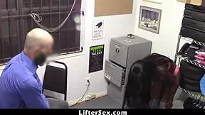 Interracial Shoplifter Stelas Officer Cell Phone In Her Underwear And Officer Gives Her A Big Cock To Get His Phone Back - Liftersex