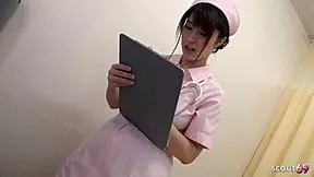 JAPANESE NURSE GIBE BLOWJOB AND TITFUCK TO TWO PATIENTS IN HOSPITAL