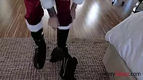 stepdad dresses up as saint nick and gives daughter some dick at christmas - ariana marie.