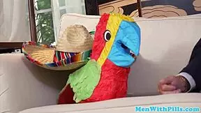 Busty Latina Pussy Fucked by Senior Neighbor in Blindfolded Reality