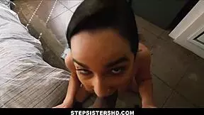 karlee grey reveals her crush on stepbrother tony profane, then gets pov fucked by his big cock to orgasm with her big natural tits bouncing.