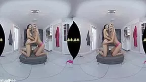 Euro lesbians piss and finger each other passionately.