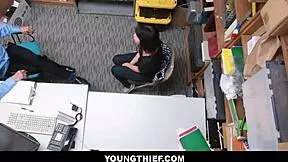 Cute Brunette Teen Shoplifter Strip Searched And Fucked By Burglar Penelope Reed