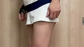 Tennis Club Girl in Disguised Skirt and Bloomers