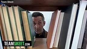 The naughty teacher seduces innocent high school girls in the classroom