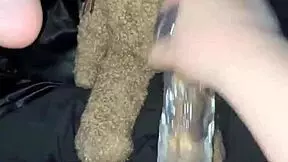 arabian snowwhite fucks herself with glass dildo in los angeles.