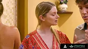 chanel preston initiates threesome in nuru massage