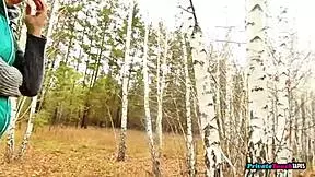 Young man desires mature woman for outdoor couple sex