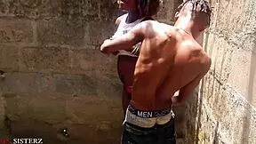 german milf bent over in public doggystyle