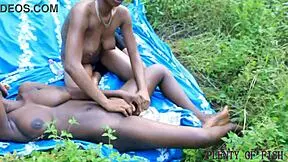 hot african locan lesbian teen 18+ having fun in the village outdoor