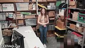 Hot teen swindler Summer Brooks gets punished with a big dick in her tight pussy