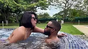 Kylei Ellish Takes A Jacuzzi Break For Interracial Fun