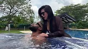 Kylei Ellish Takes A Jacuzzi Break For Interracial Fun