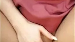 Blonde teen shakes with squirting orgasm in homemade video