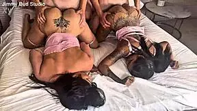 the girls were looking for 2 men to plug their tight asses with their dicks