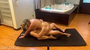 Masseur ate me hard while my husband filmed, I gave in and filled my ass