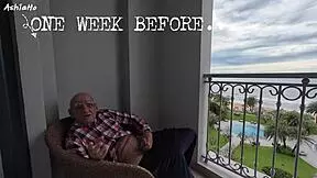 Old Man Pushes Asshole On Girl's Face