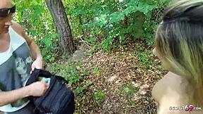 Young German Student Meets Tinder Date In Forest