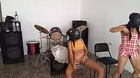 She Is Short But Horny The Other Is Skinny And Dark Both Are Excited Waiting For A Man To Have Sex At Home