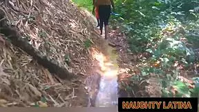 Outdoor river sex contrasts soft water with hard BBC pounding