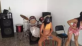 She Is Short But Horny The Other Is Skinny And Dark Both Are Excited Waiting For A Man To Have Sex At Home