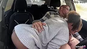 German Half African Teen Lia Amalia Picked Up For No Condom Fuck By Old Guy