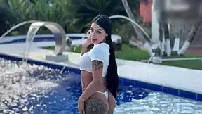 Fucking with the beautiful young 18+ colombian michell bunny7 after the pool