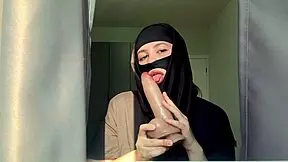 The slutty muslim teacher deepthroats her student in a homemade session.