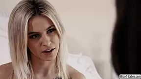 blonde julia licks the pussy of teen 18+ penelope in a hot lesbian encounter