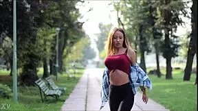 girl dancing in the street come to dance with aarina park dance moves live model