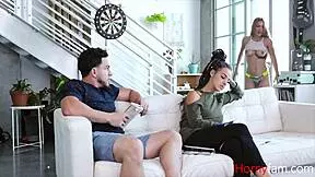 'Stepsis, help your bro,' he begs. 'Very sexy much?' she teases.