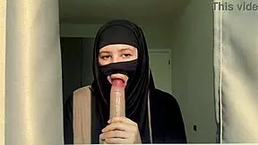 The slutty muslim teacher deepthroats her student in a homemade session.