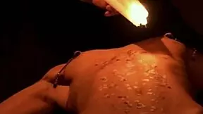 Faithful slave follows master on leash to his nest 😈