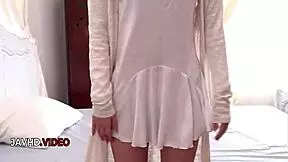 chisa hoshino, shaved asian teen, enjoys intense fingering and blowjob