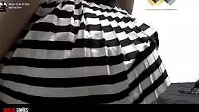 Young latina shows off her panties